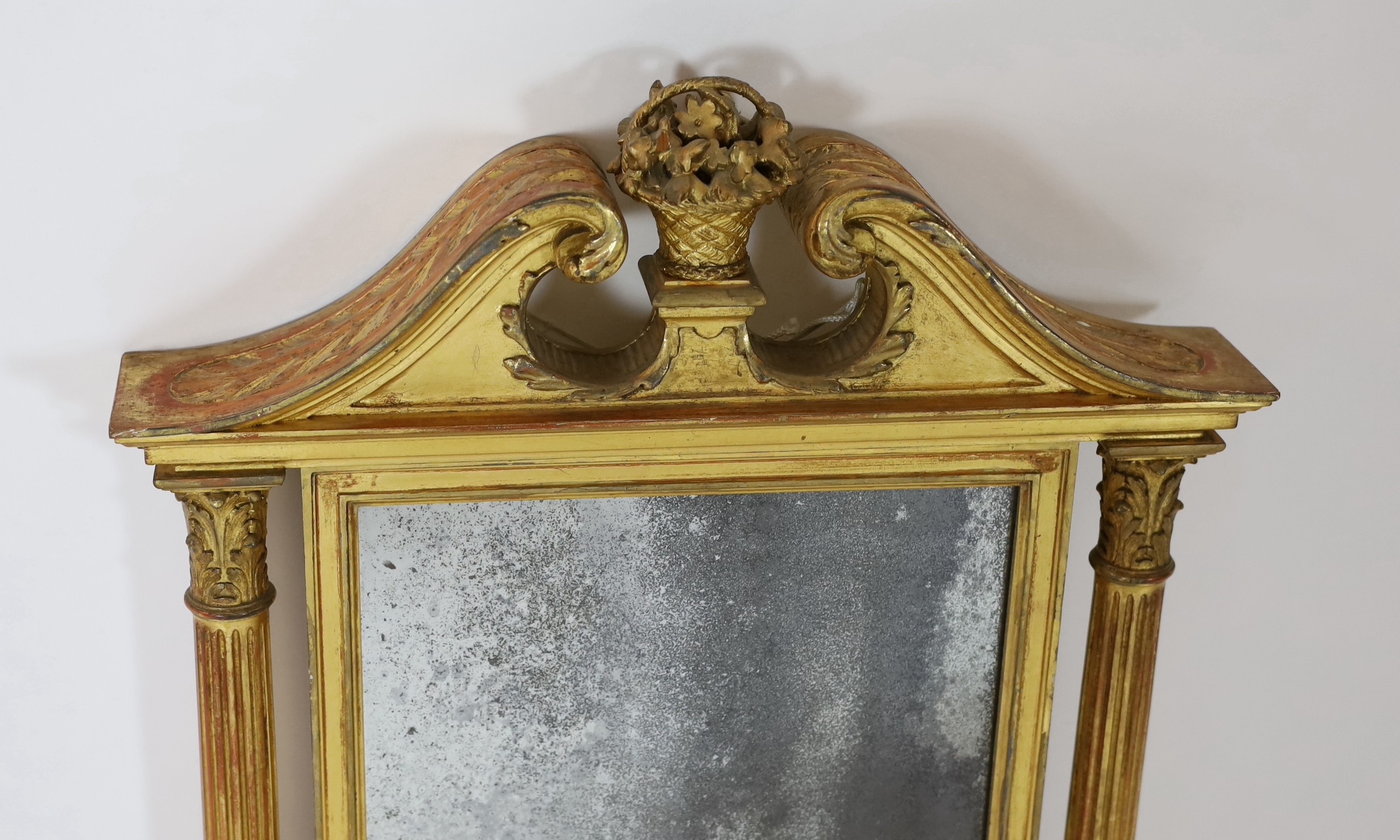 A George III giltwood pier glass
